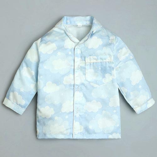 Organic Cotton  Night Suit - Cloud Blue