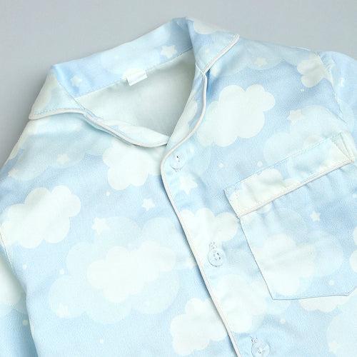 Organic Cotton  Night Suit - Cloud Blue