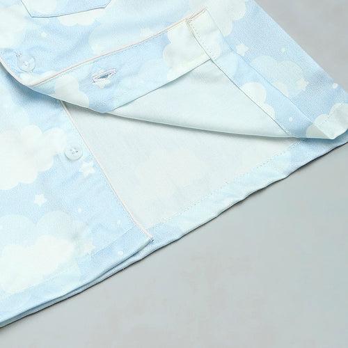 Organic Cotton  Night Suit - Cloud Blue