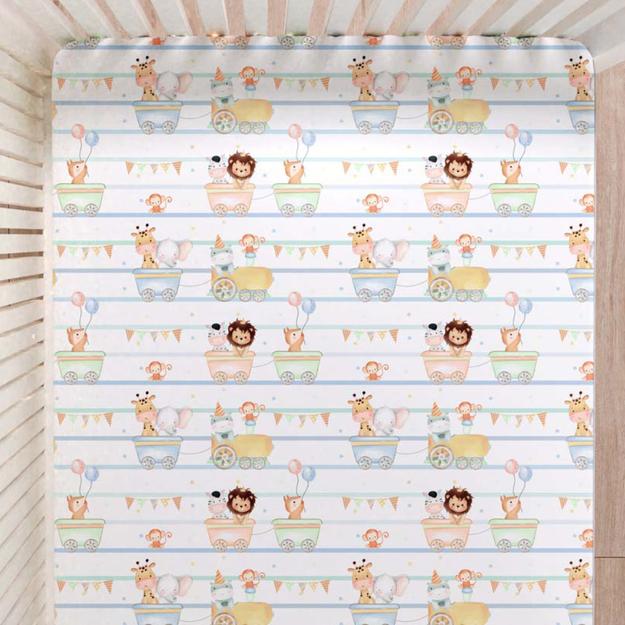 Organic Cot Bedsheet - Joy Ride