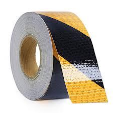 72mm Normal reflective tape Yellow/Black color- 45 Meter