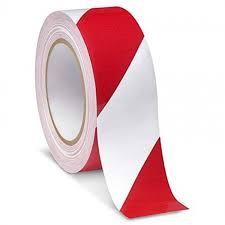 72mm Floor marking tape Red/White color (15 Meter)