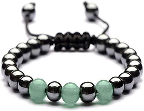 Green Aventurine Hematite Combination Bracelet Adjustable Unisex Bracelet