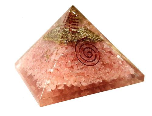 Rose Quartz Orgone Pyramid