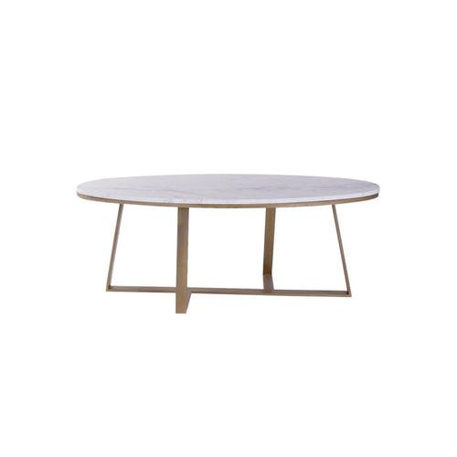 Franklin Marble Coffee Table In Gold Finish