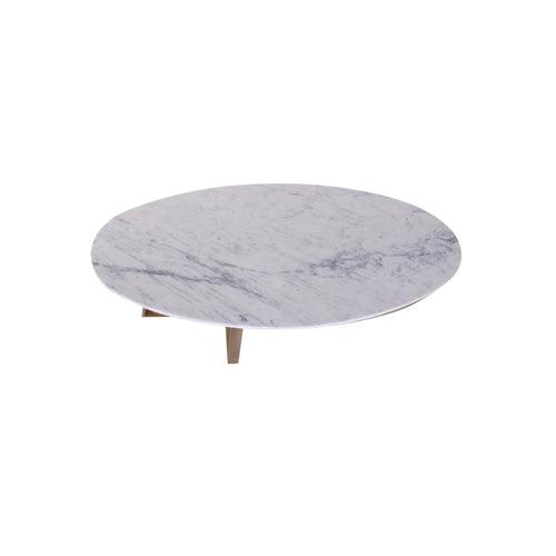 Franklin Marble Coffee Table In Gold Finish