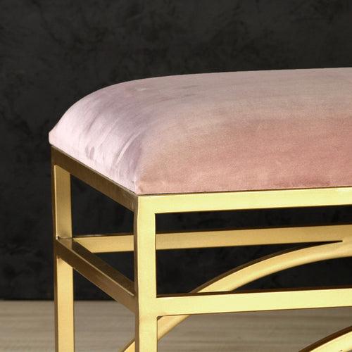 Benton Accent Bench In Gold Finish
