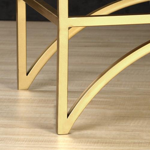 Benton Accent Bench In Gold Finish