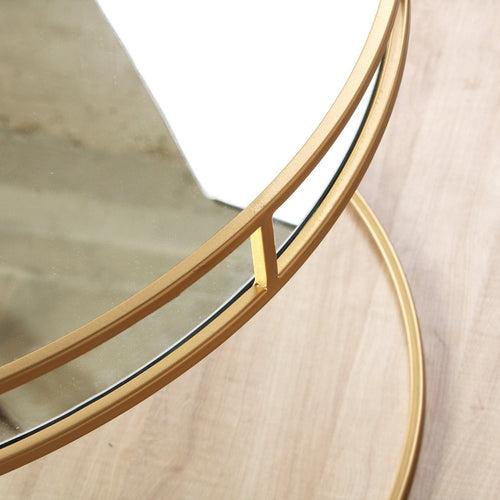 Meylon Mirror Coffee Table In Gold Finish