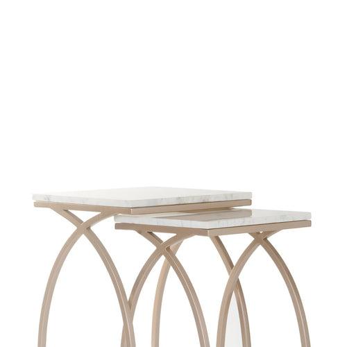 Brisbane Nesting Table In Rosegold Finish (Set Of 2)