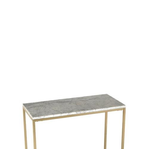 Windsor Marble Console Table In Gold Finish