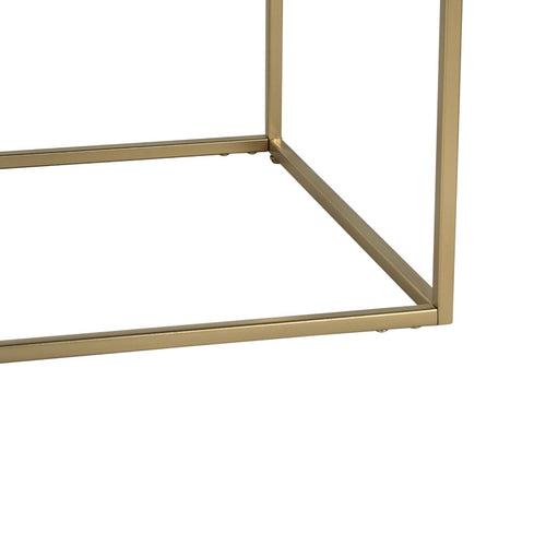 Windsor Marble Console Table In Gold Finish