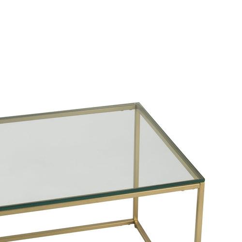 Windsor Glass Coffee Table In Gold Finish