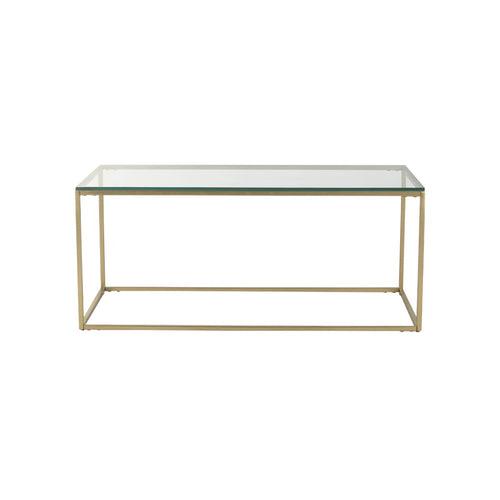 Windsor Glass Coffee Table In Gold Finish