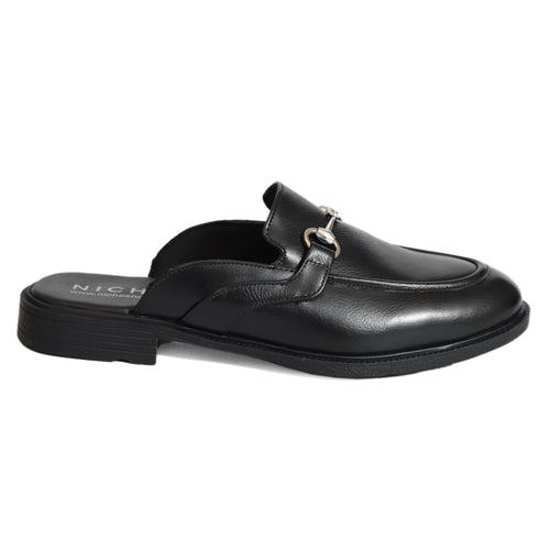 NICHE Black Horsebit Mule