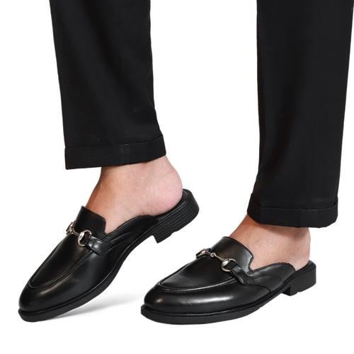 NICHE Black Horsebit Mule