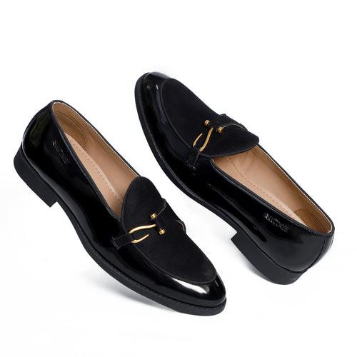 NICHE Black Patent Dazzle Hooked Loafers