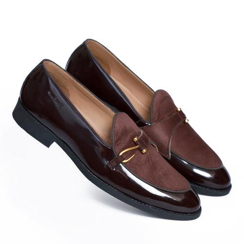 NICHE Brown Patent Dazzle Hooked Loafers