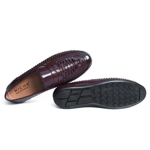 NICHE Cherry Hand Weaved Kolhapuri Loafer (Extra Comfortable)