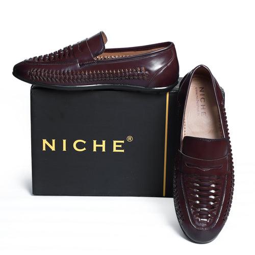 NICHE Cherry Hand Weaved Kolhapuri Loafer (Extra Comfortable)