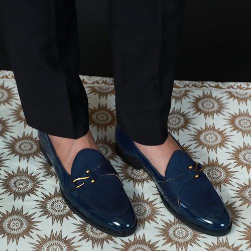 NICHE Blue Patent Dazzle Hooked Loafers