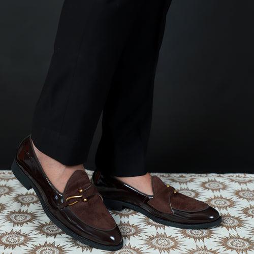 NICHE Brown Patent Dazzle Hooked Loafers