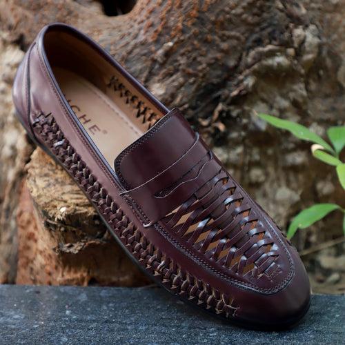 NICHE Cherry Hand Weaved Kolhapuri Loafer (Extra Comfortable)