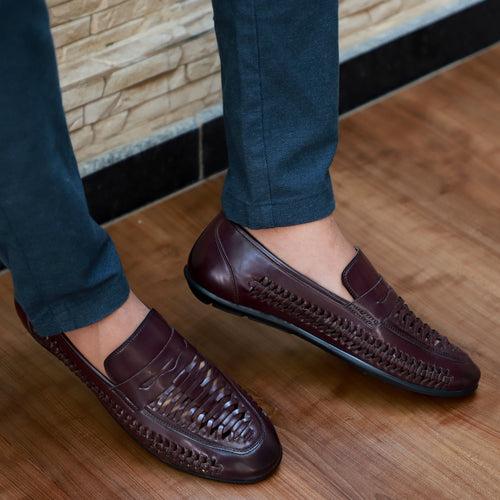 NICHE Cherry Hand Weaved Kolhapuri Loafer (Extra Comfortable)