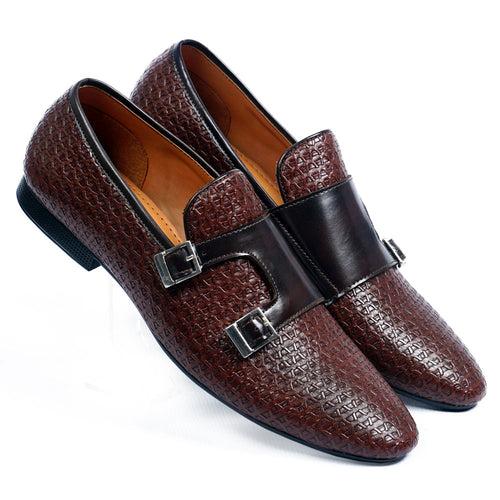 NICHE Brown Luxuriant Double Monk SLIP-ONS