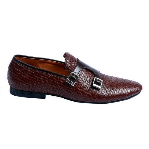 NICHE Brown Luxuriant Double Monk SLIP-ONS