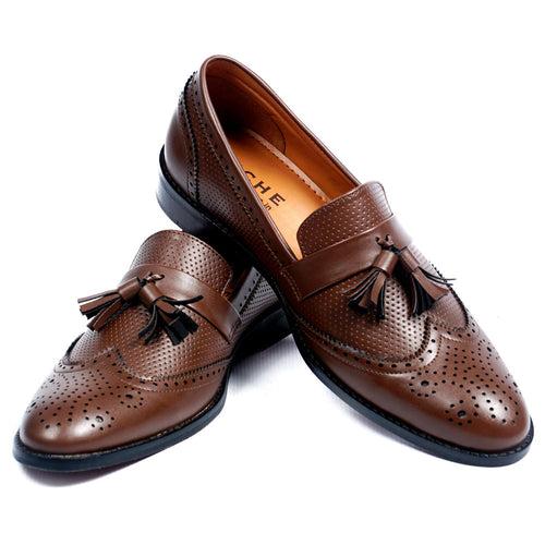 NICHE Brown Semi Brogue Tassel Loafer