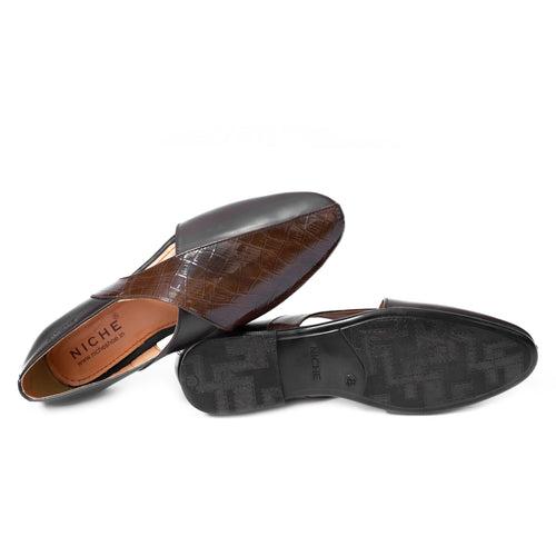 Niche Brown Croc Designer Sandals