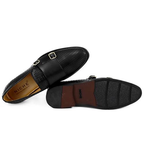 NICHE Black Roman Double Monk Slip-Ons