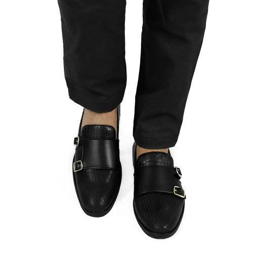 NICHE Black Roman Double Monk Slip-Ons