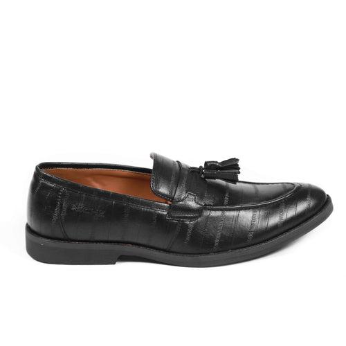 NICHE Black Fish Pattern Tassel Loafer