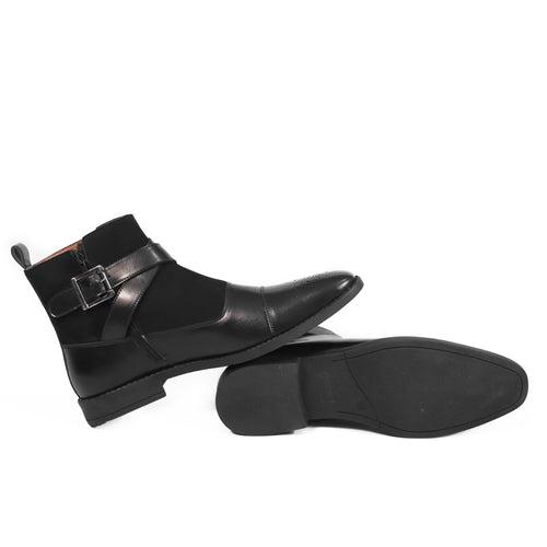 NICHE Black Nappa Zip-Up Boots