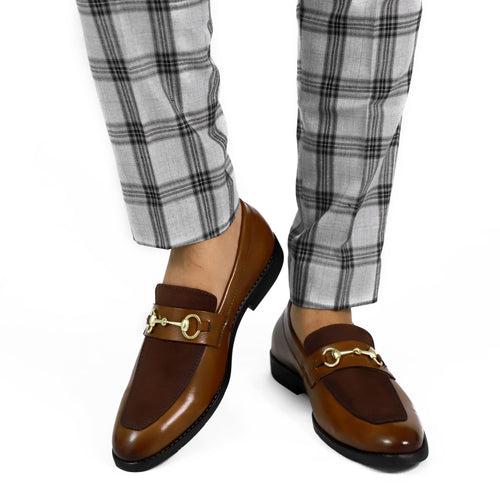 NICHE Tan Brown Presto Horsebit Loafers