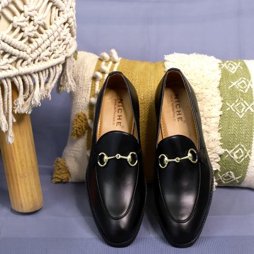 NICHE Black Horsebit Loafers