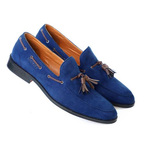 NICHE Blue Suede Tassel Loafer