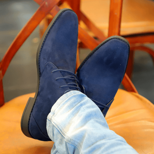 NICHE Blue Suede Chukka Boots