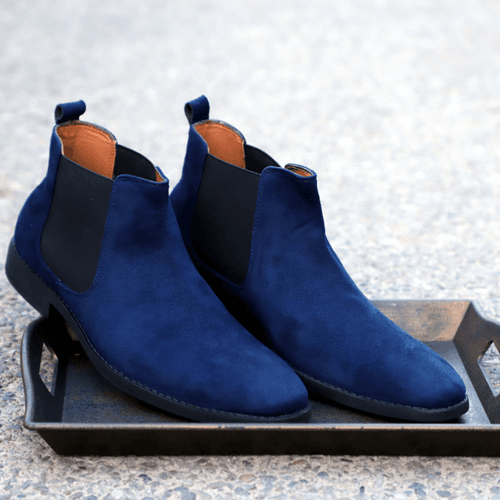 NICHE Blue Suede Chelsea Boots