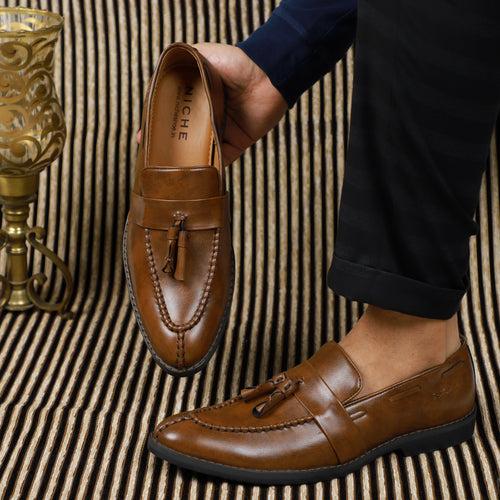 NICHE Peru Brown Aesthetic Tassel Loafer