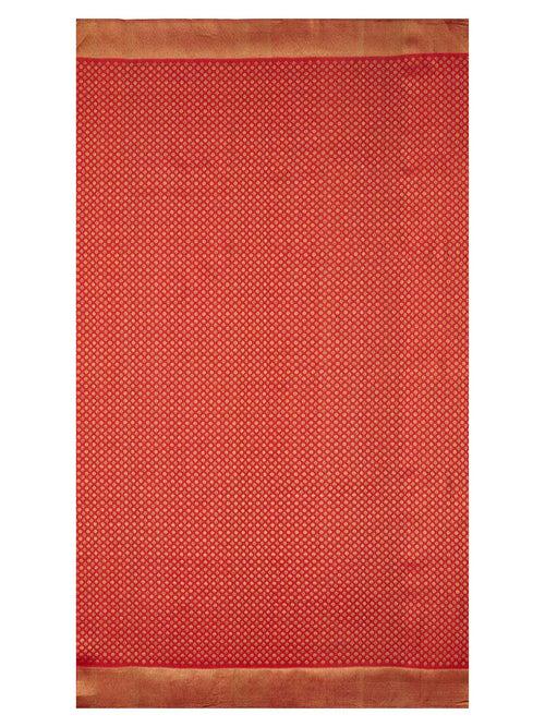 Wavy Border brocade in Crimson and Jelly Red