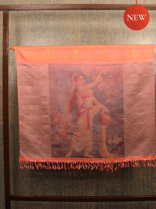 The Dual Pallu in Peach