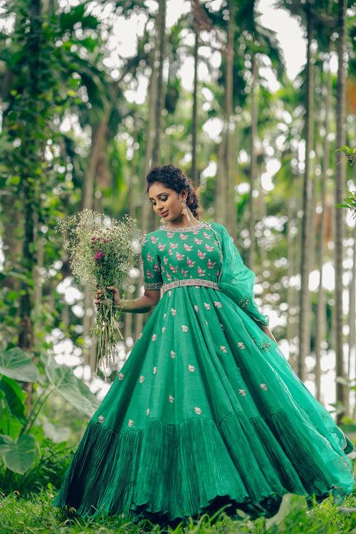 Lovage- Green Anarkali Set