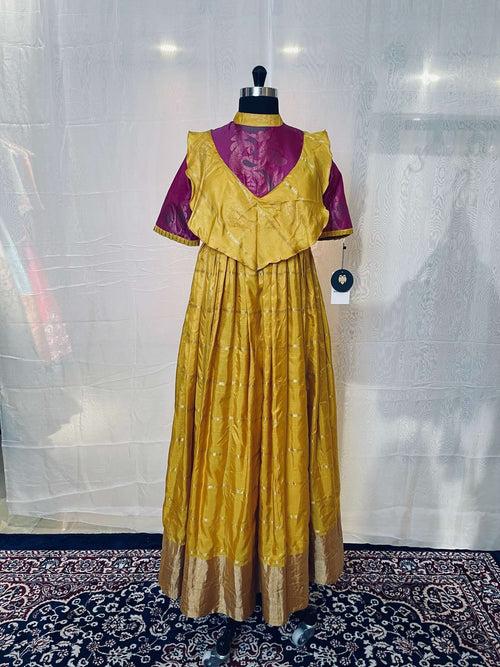 Yellow and Pink Fusion Gown