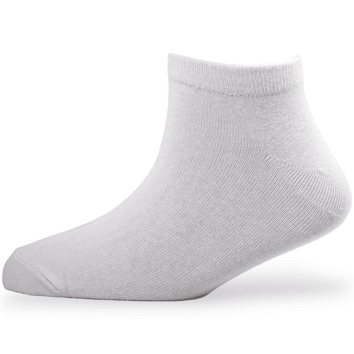 Young Wings Men's White Colour Cotton Fabric Solid Low Ankle Length Socks - Pack of 5, Style no. 1100-M1