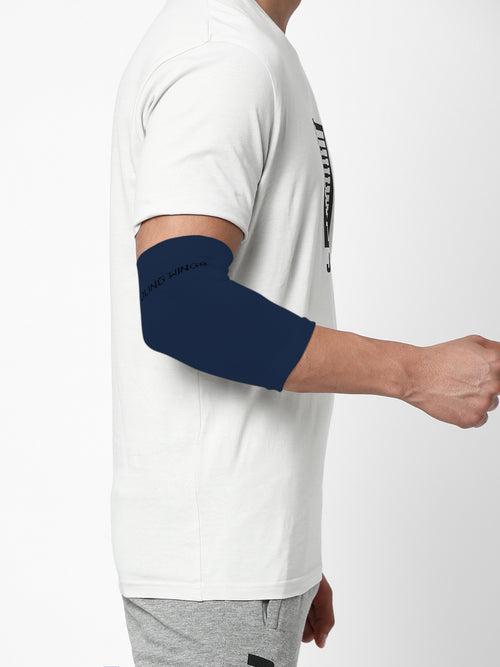 Young Wings Antibacterial Bamboo Fabric Elbow Protector for Unisex- Pack of 2 Pairs, colour: Navy