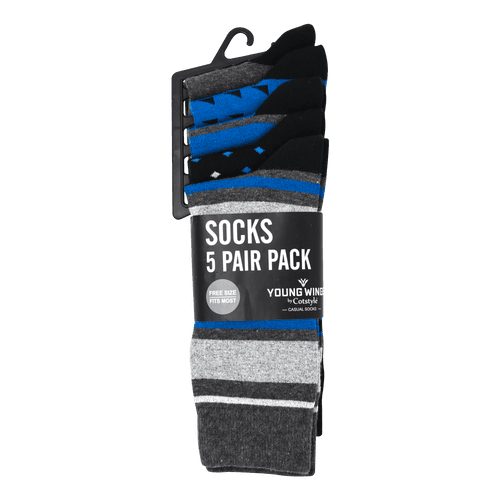 Men's FLP501 Pack of 5 Crew Socks - Value Pack