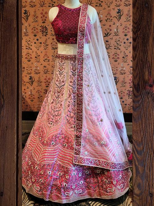 Radiant Ruby Red Lehenga